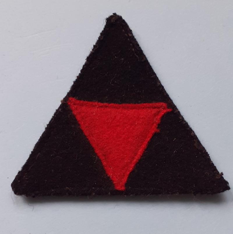 WW2 3rd Infantry Division Woven Cloth Formation Sign Flash Patch Badge