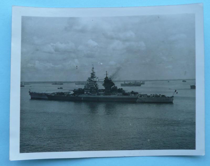 WW2 Original Photograph of the French Battleship Richelieu
