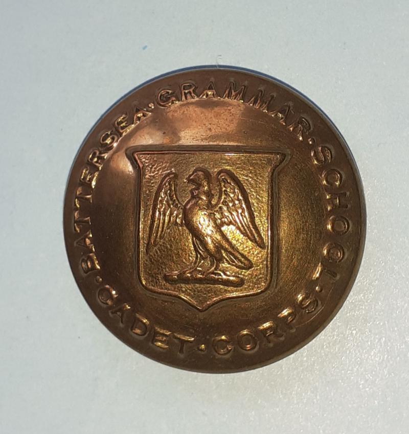 Battersea Grammar School Cadet Corps (JTC) Large Pattern Brass Button
