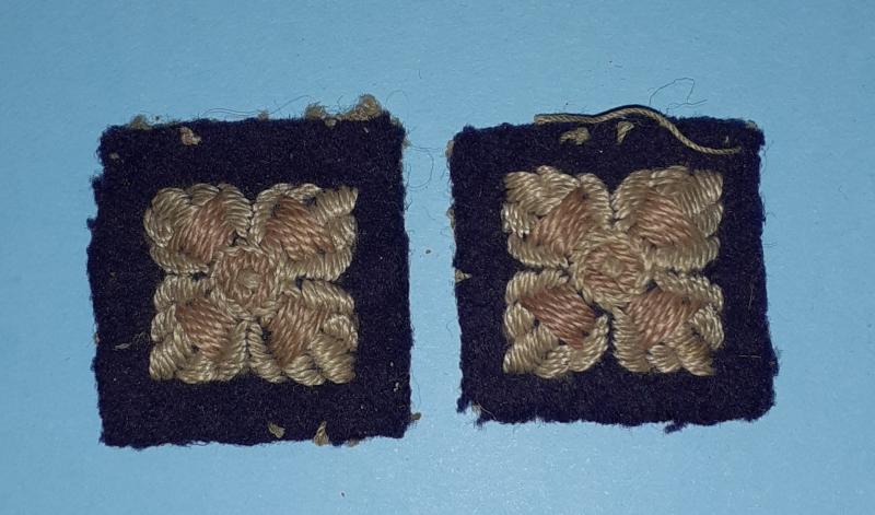 Officers Rank Woven Cloth Star Pips x 2