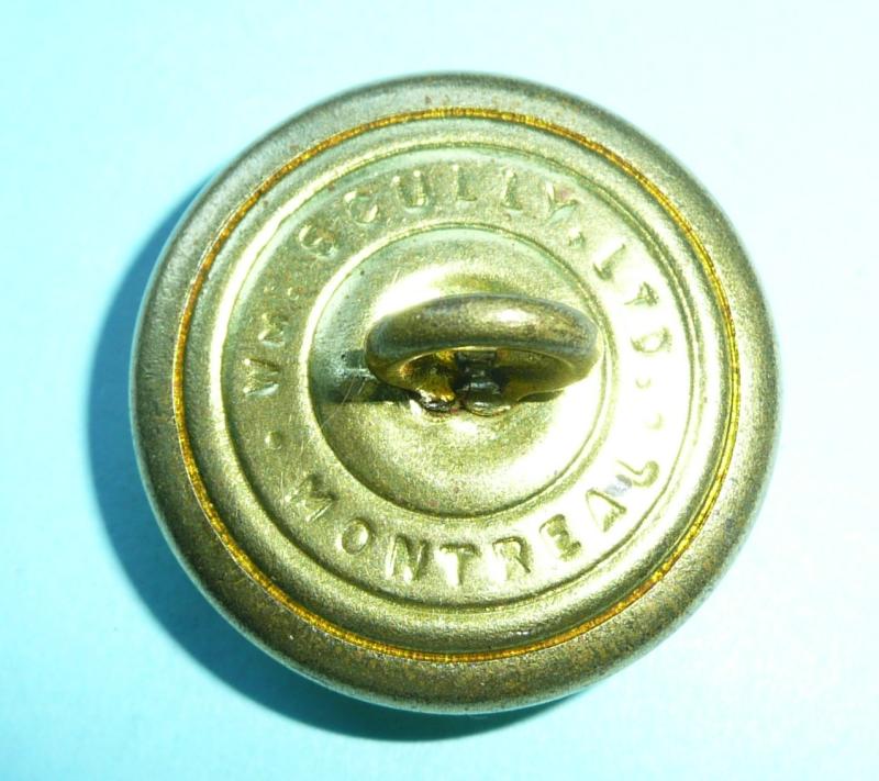Irish Regiment Of Canada Large Pattern Gilt Brass Button, QEII Crown