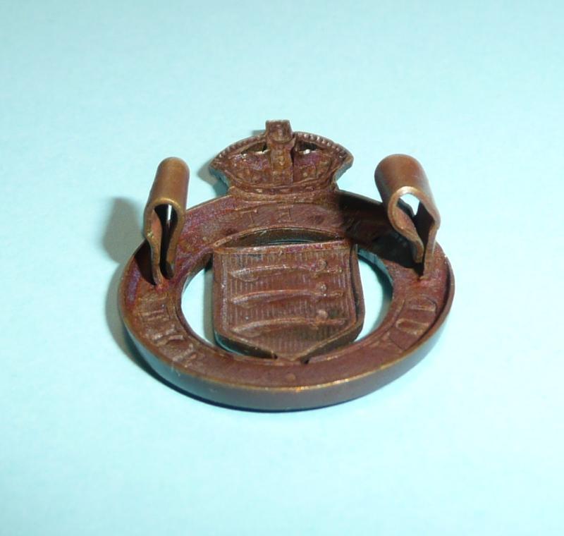 The Essex Yeomanry Officer's OSD Bronze Cap Badge - Folded Blades
