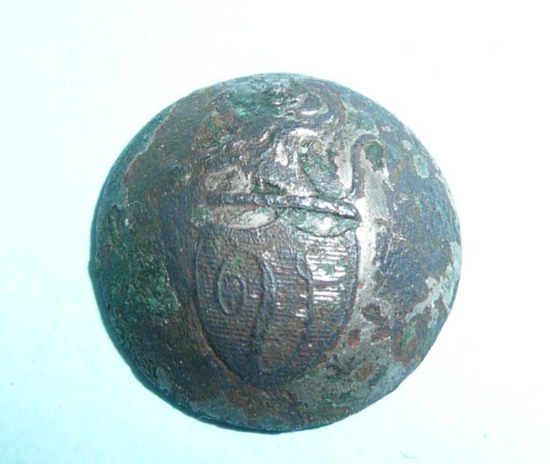 Georgian Napoleonic Generic Volunteer Corps Officer's Button - Excavated Condition