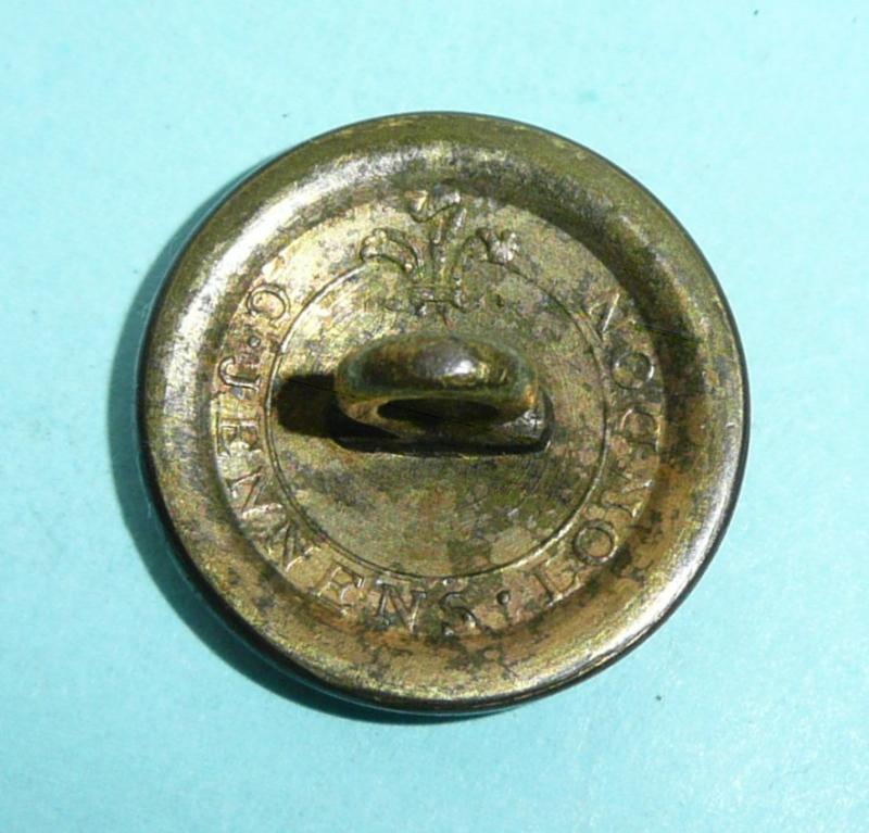 George III / Napoleonic Saint Andrew and St George The Martyr (London) Military Association Volunteer Corps Officer's Gilt Coatee Button