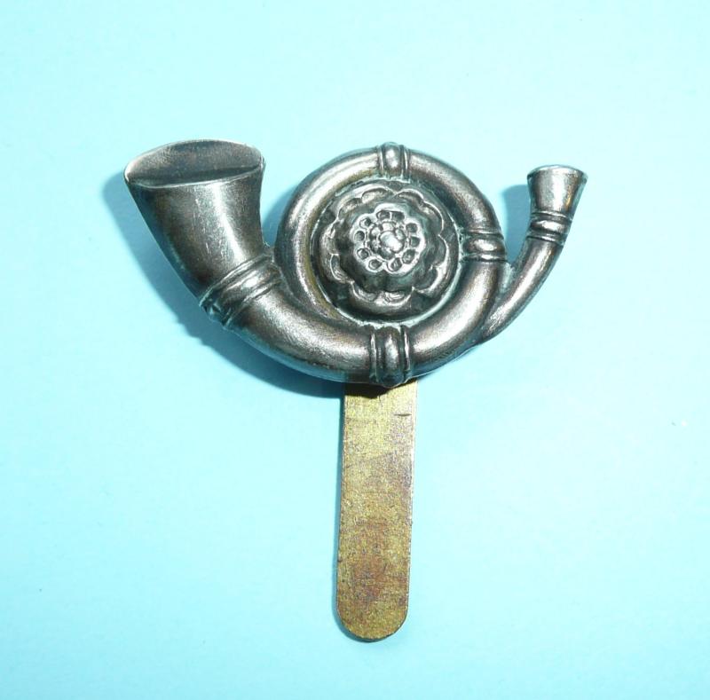 Cold War King's Own Yorkshire Light Infantry (KOYLI) White Metal Cap Badge
