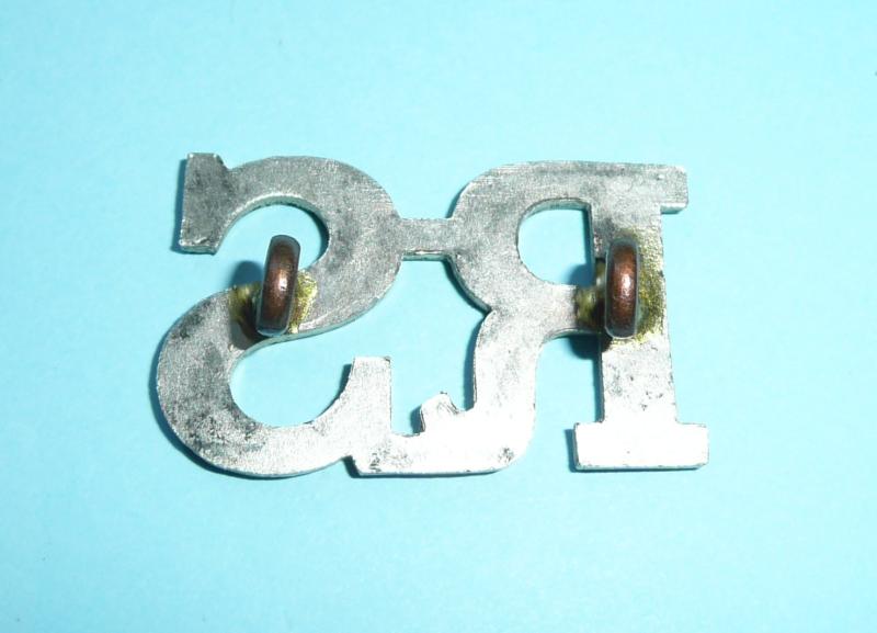 The Royal Scots Regiment Large White Metal Shoulder Title - Tropcial Wear