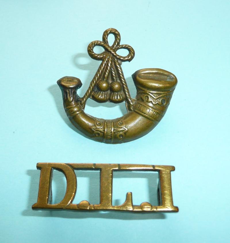 Durham Light Infantry (DLI) Two Part Brass Shoulder Title