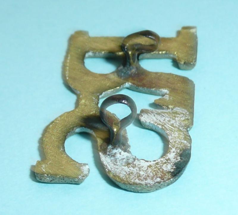 The Royal Scots Regiment Officer's Large Brass Shoulder Title - As worn on the Greatcoat