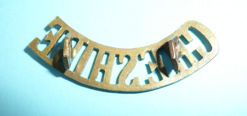 The Cheshire Regiment Officer's Brass Shoulder Title