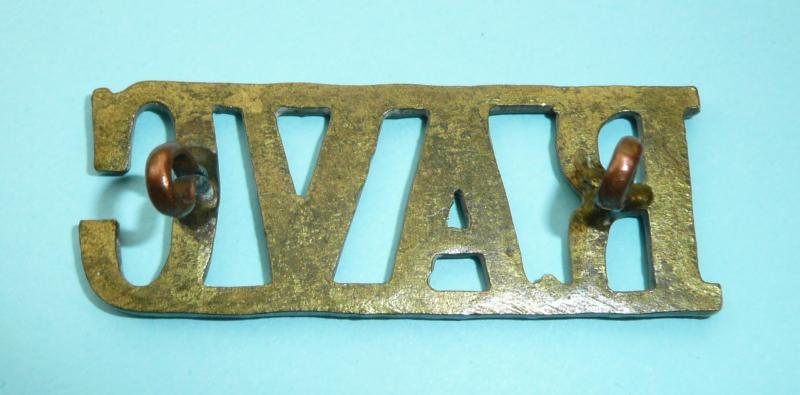 RAVC (Royal Army Veterinary Corps) Large Pattern Brass Shoulder Title
