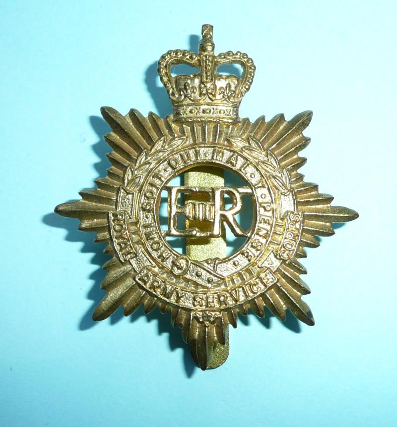 RASC (Royal Army Service Corps) Brass Gilding Metal Cap Badge, QEII Issue
