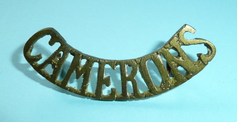 The Cameron Highlanders Theatre Cast Brass Shoulder Title