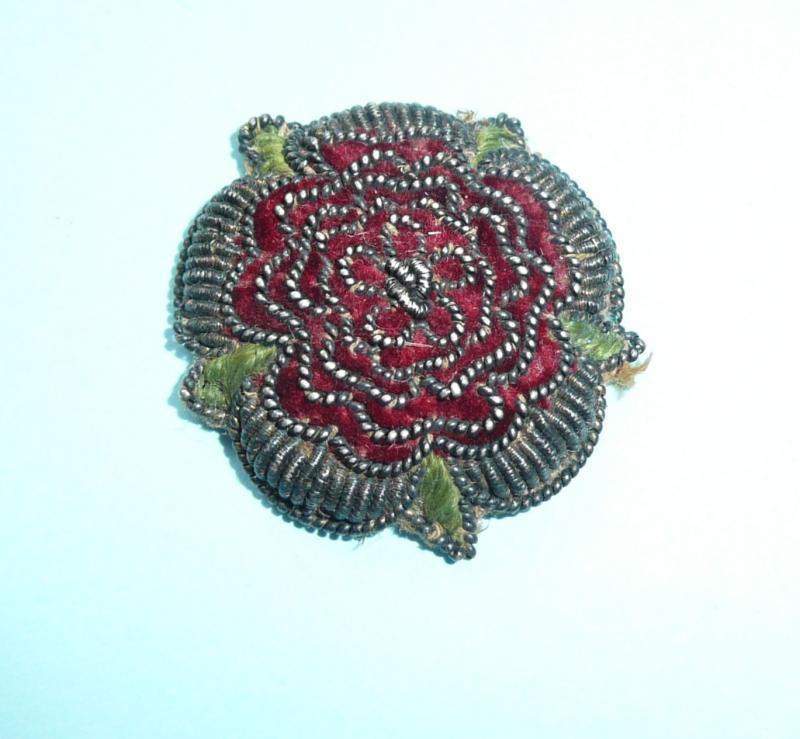 The East Lancashire Regiment Officers Bullion Embroidered Coth Mess Dress Collar Badge