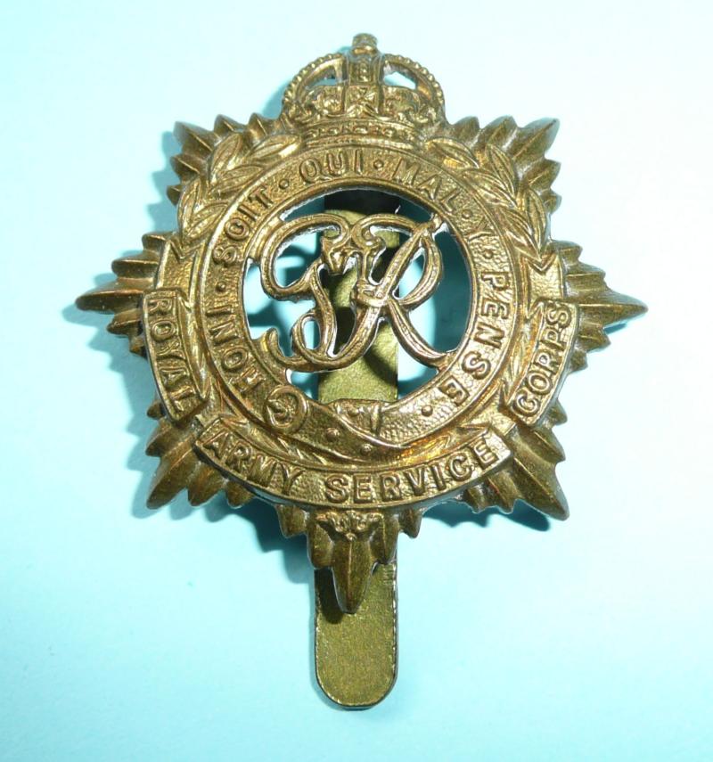 Royal Army Service Corps ( RASC ) George VI ( GVI ) brass cap badge