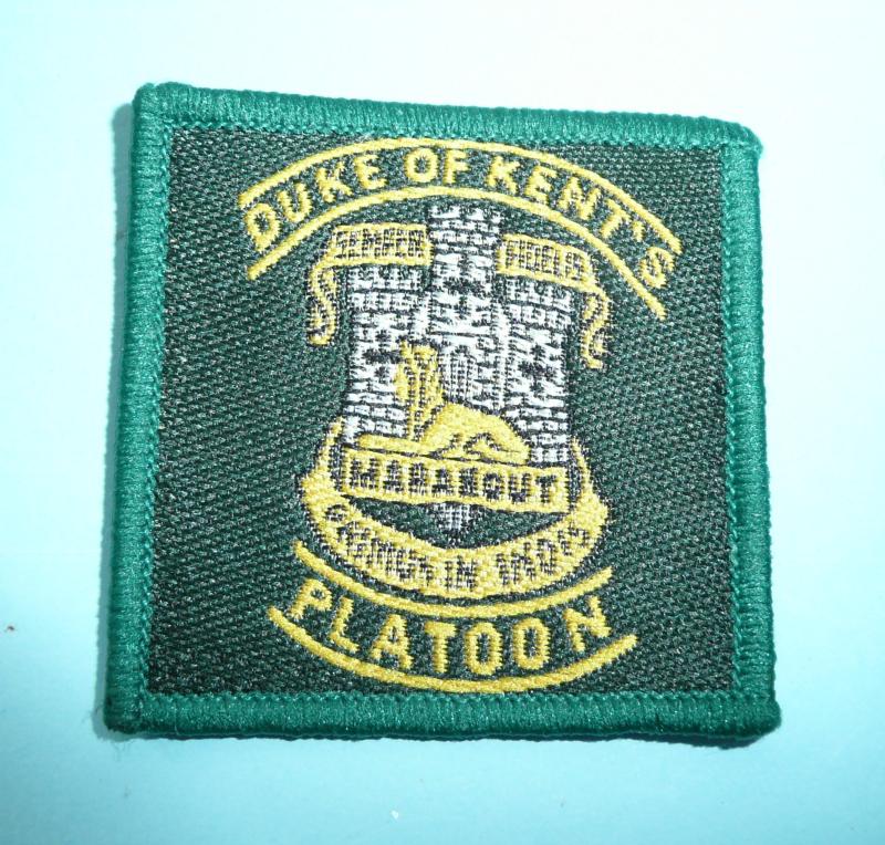 Devonshire & Dorset Regiment: Duke Of Kent's Platoon On Green - 1982-2007 Woven Regimental cloth arm badge