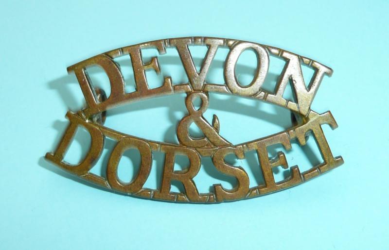 Devon & Dorset Regiment Brass Shoulder Title