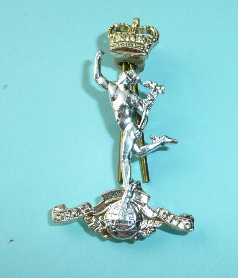 Royal Corps of Signals Anodised Staybrite Two Part Cap Badge