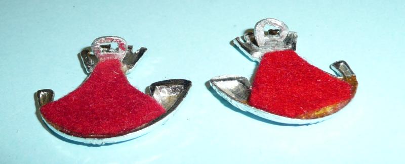 Somerset & Cornwall LI Matched Facing Pair of AA Anodised Staybrite Collar Badges