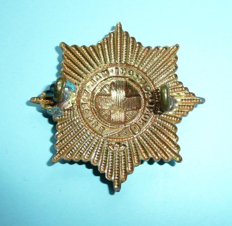 Early Coldstream Guards Other Ranks Brass Gilding Metal Cap Badge