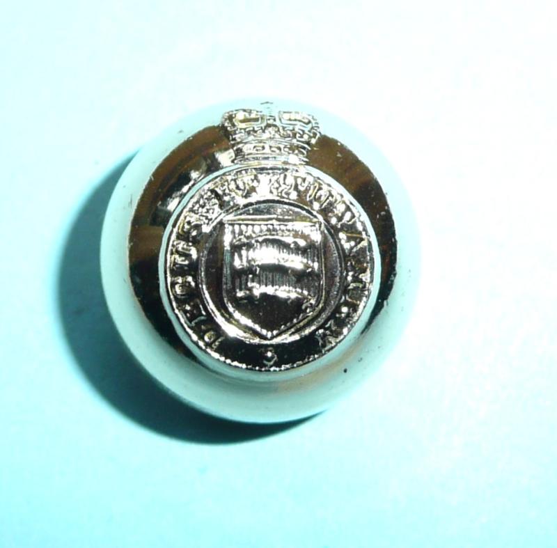 Essex Yeomanry RHA Anodised AA Gold Coloured Staybrite Ball Button, Queen's Crown