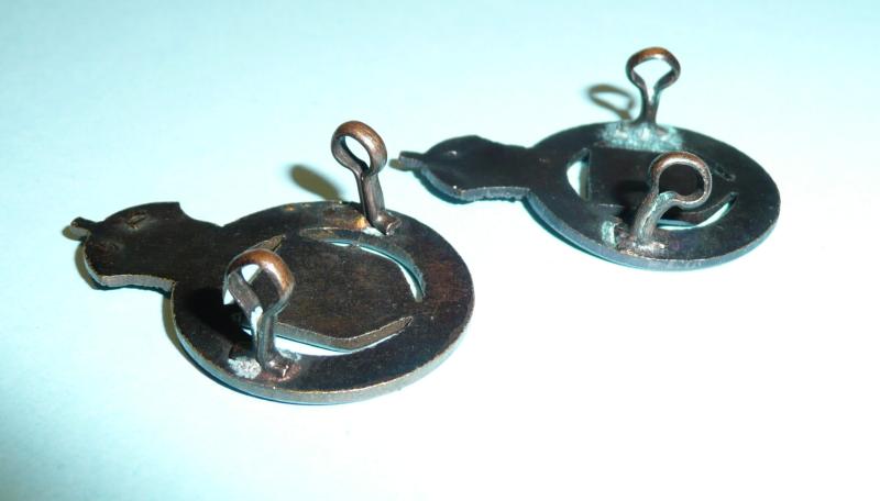 Essex Yeomanry Matched Pair of Officer's OSD Bronze Collar Badges