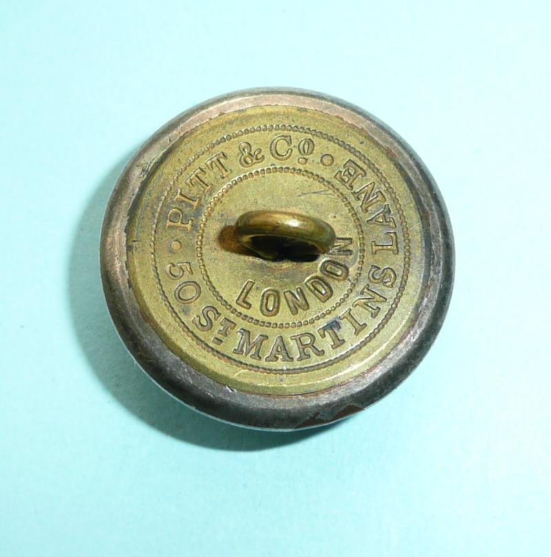 Irish Militia - Royal South Down Light Infantry Militia Officer's Silver Plated Large Pattern Coatee Button