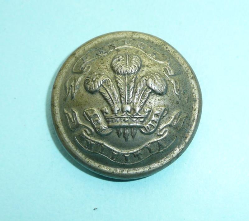 Irish Militia  - Prince of Wales's Own Donegal Militia Other Ranks Pewter Large Pattern White Metal Tunic Button