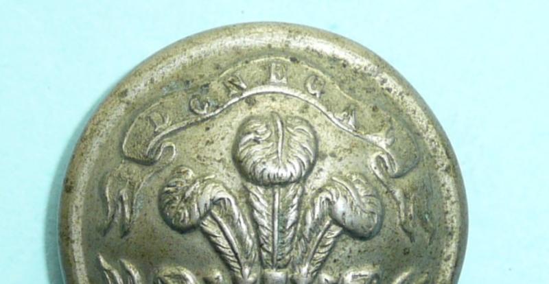Irish Militia - Prince of Wales's Own Donegal Militia Other Ranks Pewter Large Pattern White Metal Tunic Button