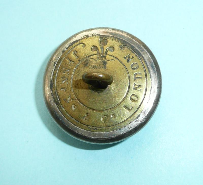 Irish Militia - 109th (County Dublin) Militia Officer's Silver Plated Large Pattern Coatee Button