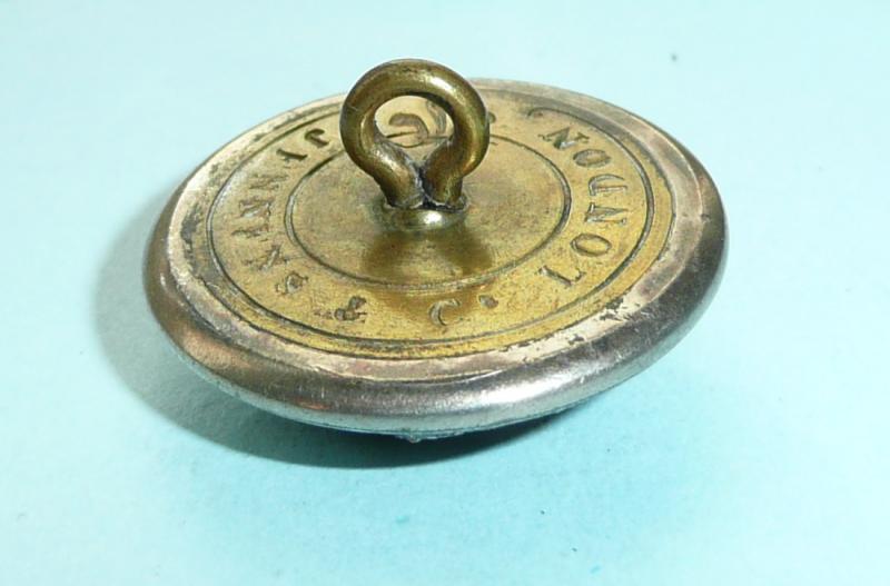 Irish Militia - 109th (County Dublin) Militia Officer's Silver Plated Large Pattern Coatee Button