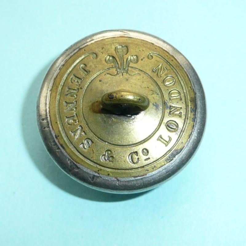 Irish Militia - 102nd Prince of Wales's Own Donegal Militia Officer's Silver Plated Large Pattern Coatee Button