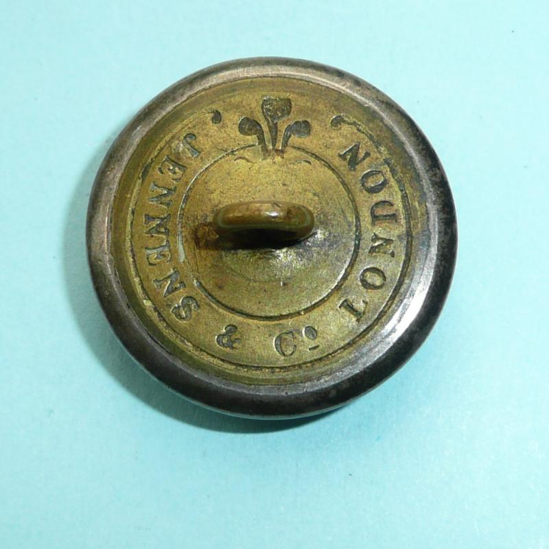 Irish Militia - Londonderry Militia Officer's Silver Plated Large Pattern Coatee Button