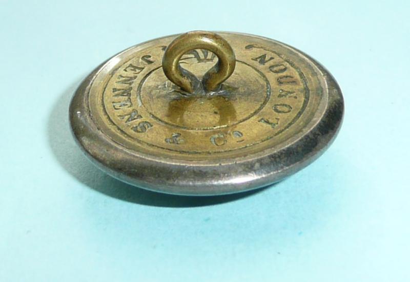 Irish Militia - Londonderry Militia Officer's Silver Plated Large Pattern Coatee Button