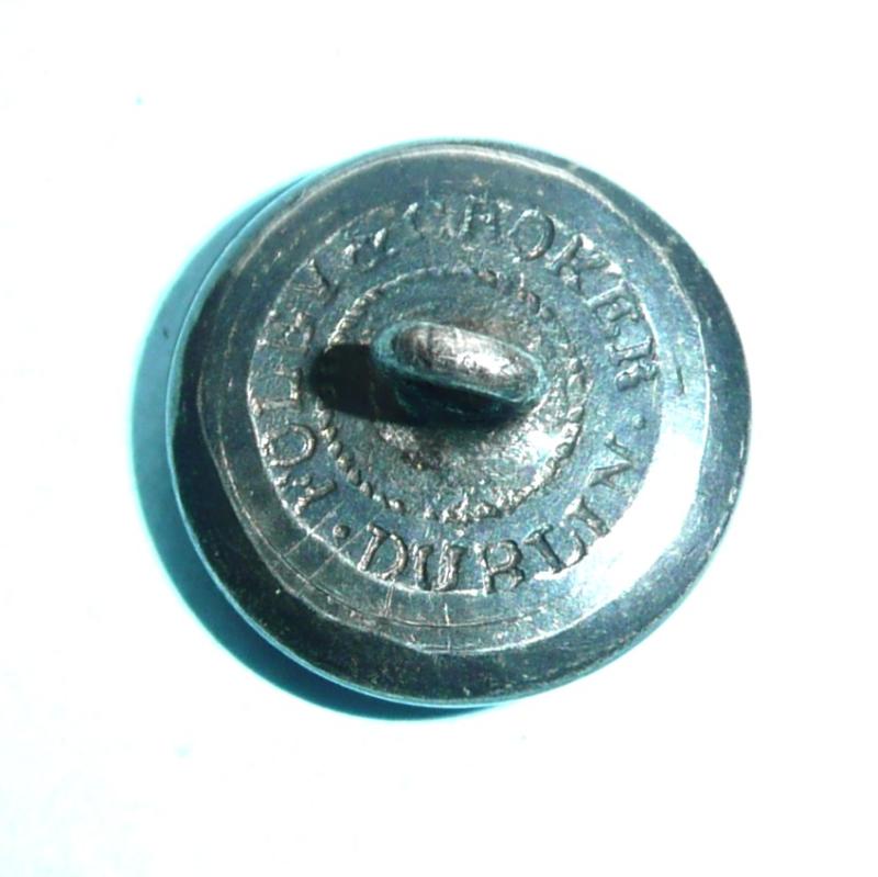 Irish Militia - 121st Monaghan Militia Officer's Silver Plated Small Pattern Coatee Button