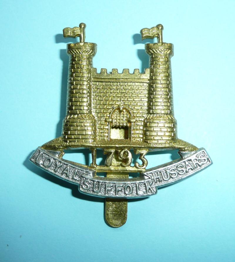 Loyal Suffolk Hussars Other Ranks Bi-Metal Cap Badge